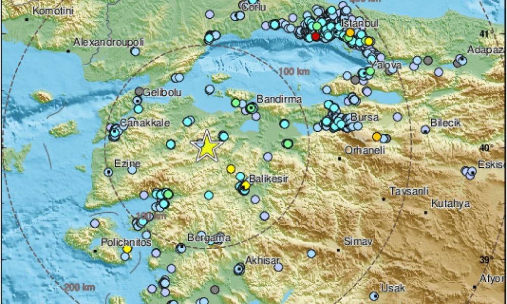 Τουρκία: Σεισμός 4,9 βαθμών στα Δαρδανέλλια - Αισθητός στην Κωνσταντινούπολη